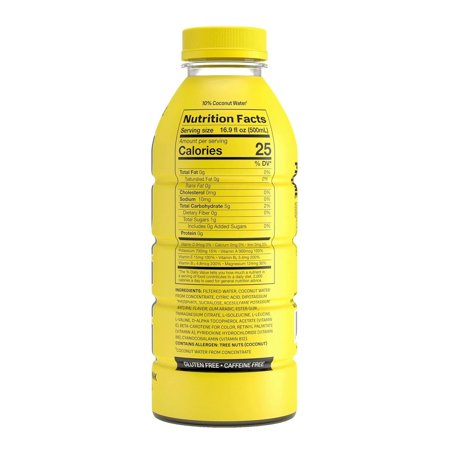 Prime Hydration Lemonade: Electrolyte-Enhanced Sports Drink with BCAAs, B Vitamins, and Antioxidants - 12 Pack of 16.9 oz Bottles
