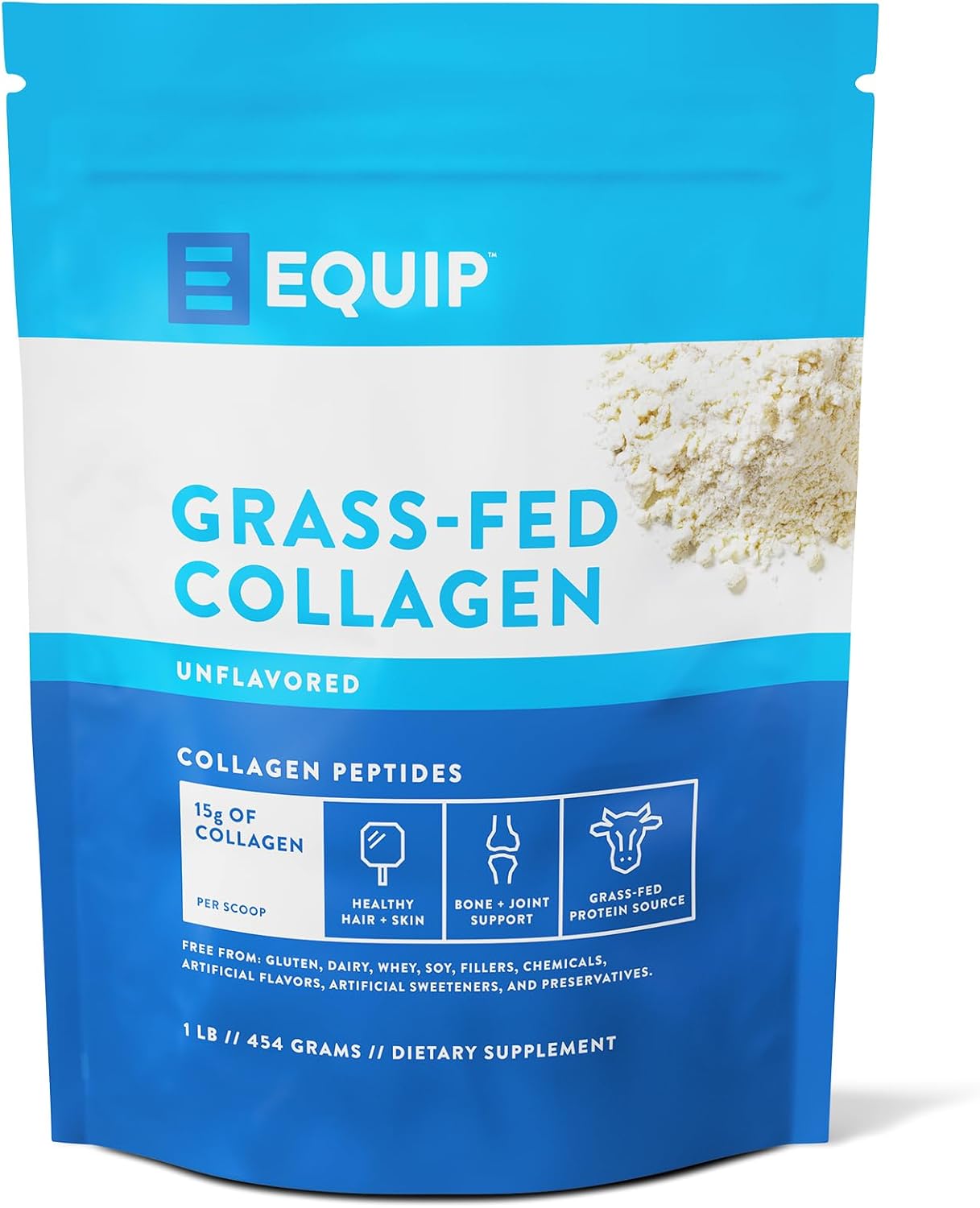 Prime Protein Powder Chocolate & Grass Fed Collagen Powder Unflavored by Equip Foods