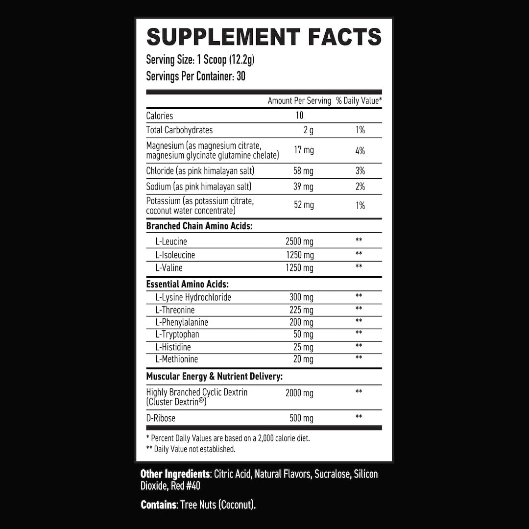 Primeval Labs EAA Max: BCAA & Amino Acid Supplement for Muscle Recovery, Hydration, Performance - Strawberry Mango Flavor - 30 Servings