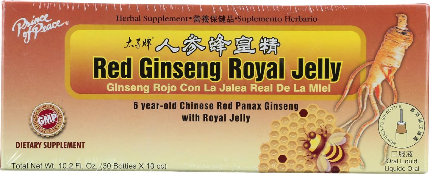 PRINCE OF PEACE Red Ginseng Royal Jelly Liquid Extract, 0.34 Fluid Ounces