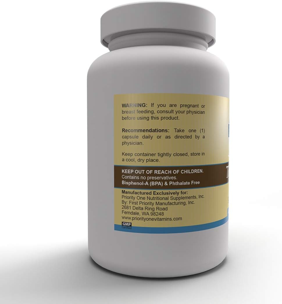 Priority One Vitamins Thymus Glandular 300mg Capsules - Immune System Support Supplement