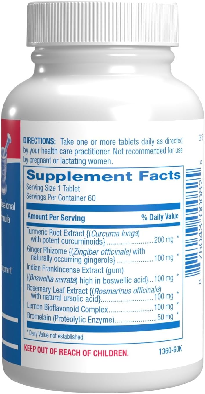 Pro ENZ Joint Support Supplement with Turmeric & Boswellia for Joint Mobility & Comfort - Clinical Formula with Proteolytic Enzymes - 60 Servings