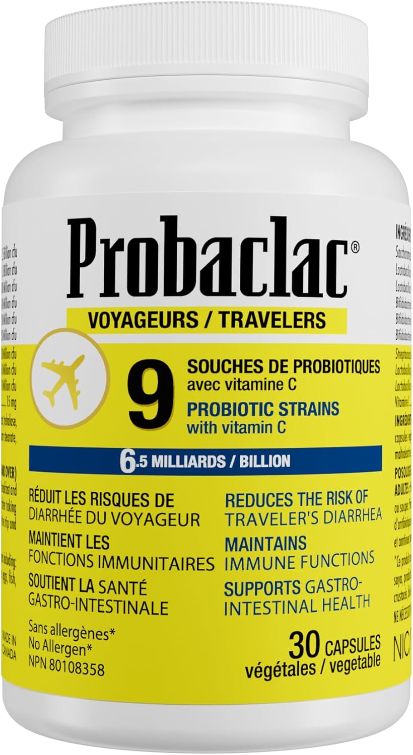 Probaclac Travelers Probiotics: Multi-Strain Complex for Gastrointestinal Health (9 Strains)