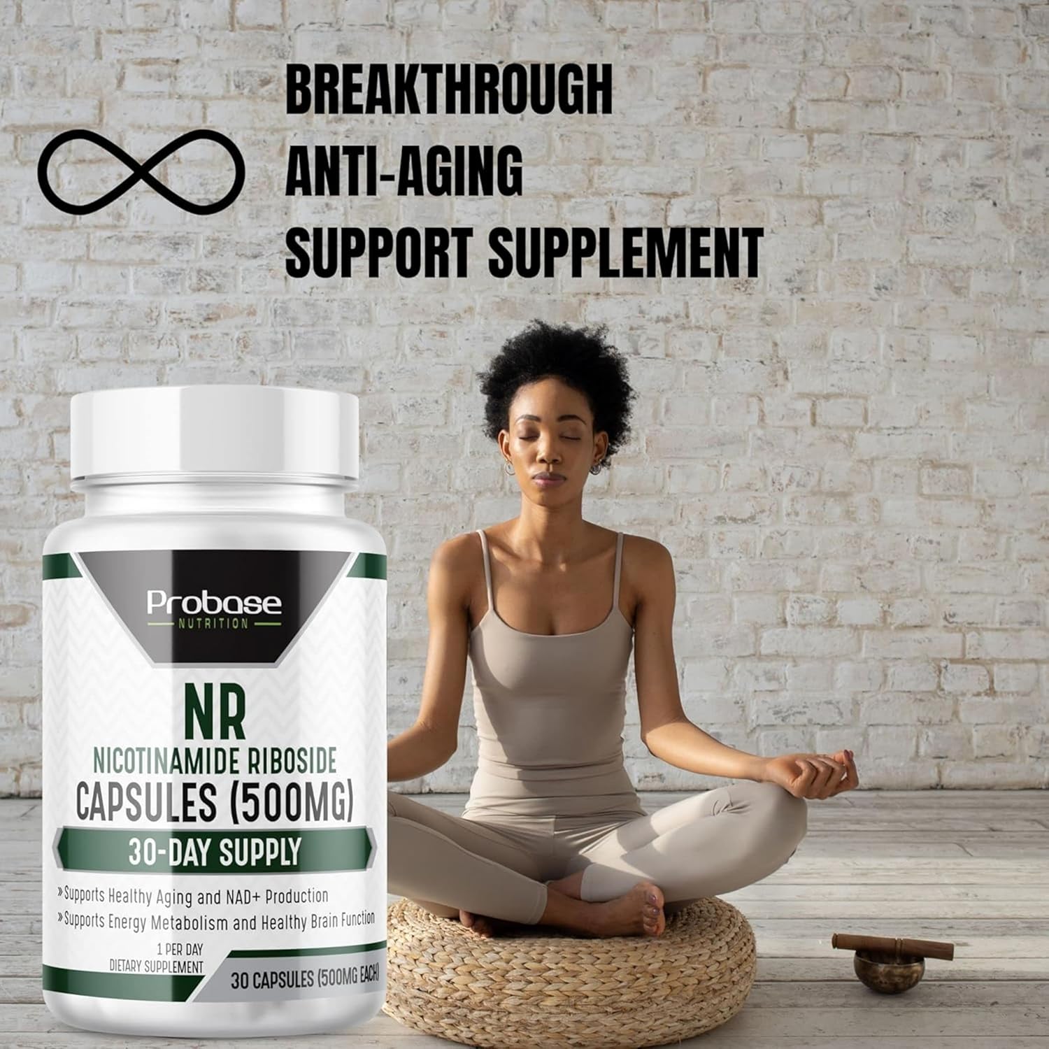 Probase Nutrition Nicotinamide Riboside Capsules - NAD+ Supplement for Anti-Aging & Vitality (3 Pack)