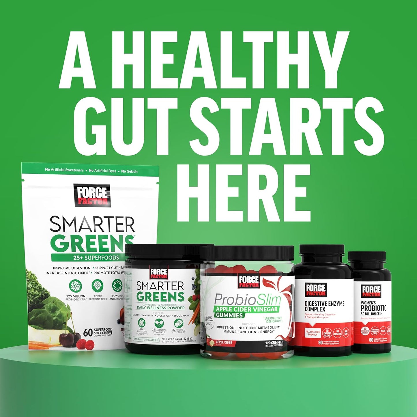 ProbioSlim Apple Cider Vinegar Gummies 2-Pack with Organic ACV, LactoSpore Probiotics, Prebiotics, 120 Gummies for Digestion & Immune Health