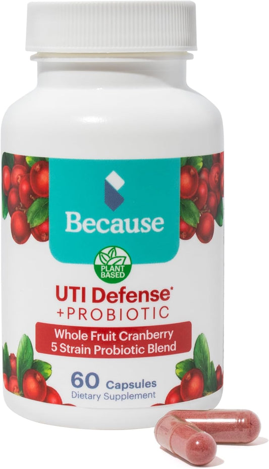 Probiotic Cranberry UTI Defense Capsules for Women - 60 Capsules, 1 Bottle