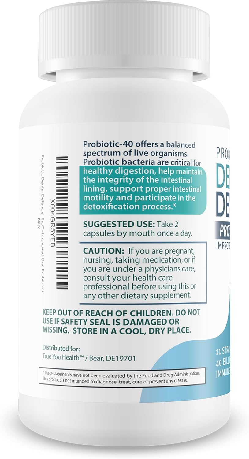 Probiotic Dental Defender Pro - Oral Probiotics for Healthy Teeth & Gums - Natural Teeth Vitamins & Supplements - Enamel Support - BoostGo Australia