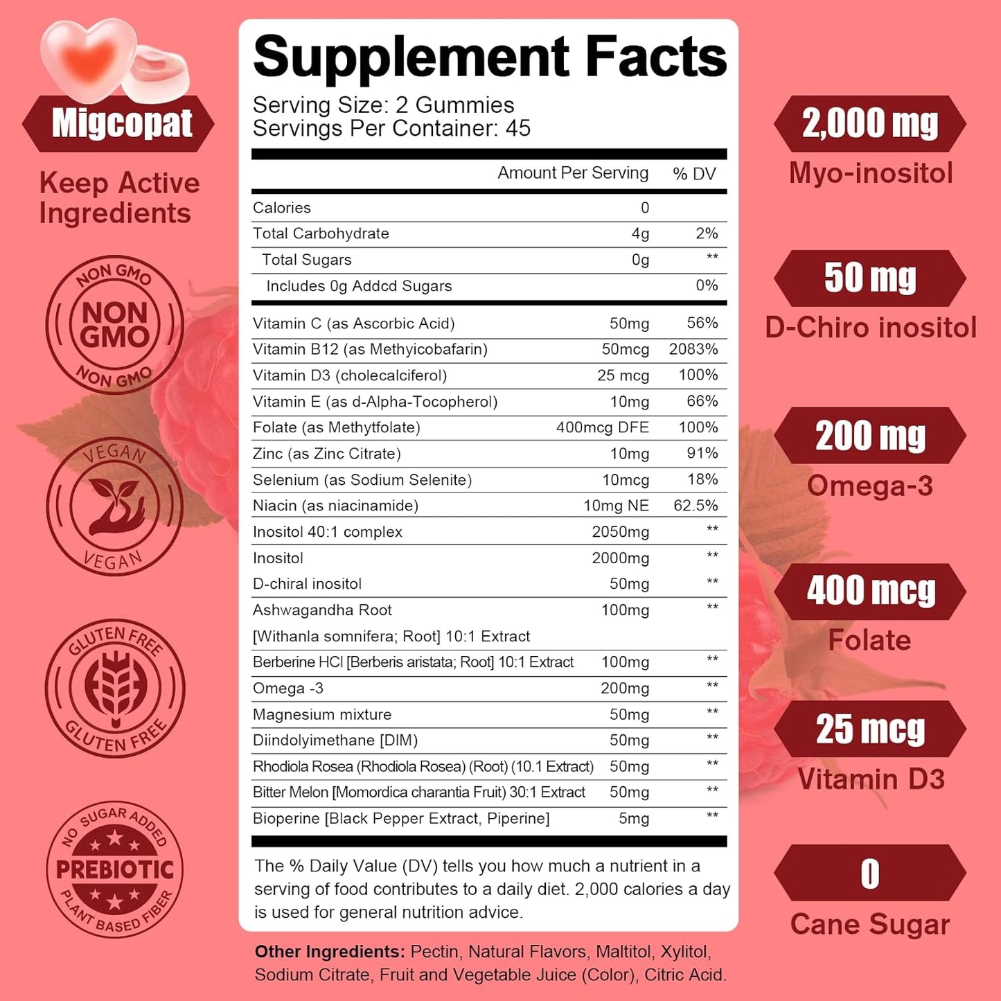 Probiotic Fiber Gummies with 18-in-1 Multivitamin and Inositol for Digestive Health - BoostGo Australia