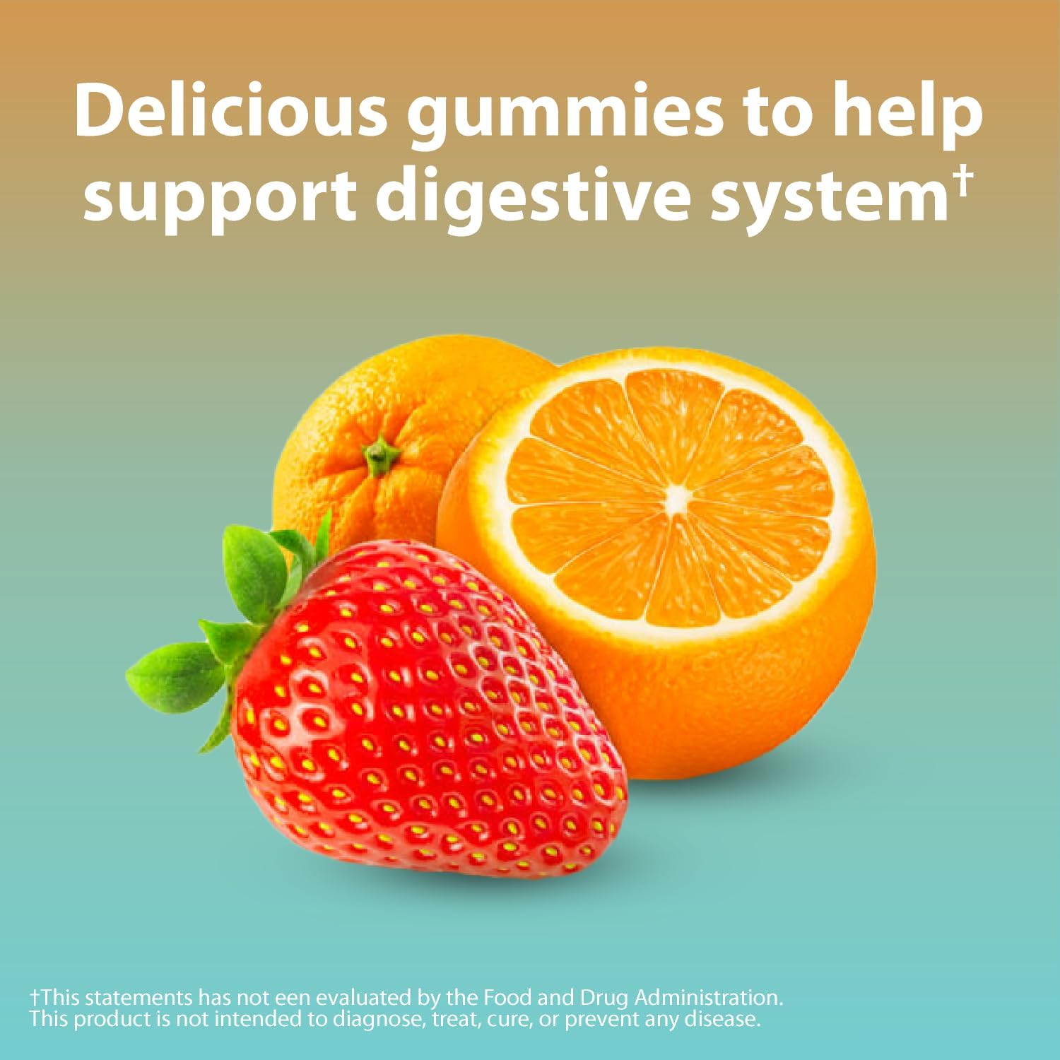 Probiotic Gummies for Digestive & Immune Health - Sugar-Free Chewable Supplement for Men & Women - Fruit Flavored - 100 Count, 5 Billion CFU