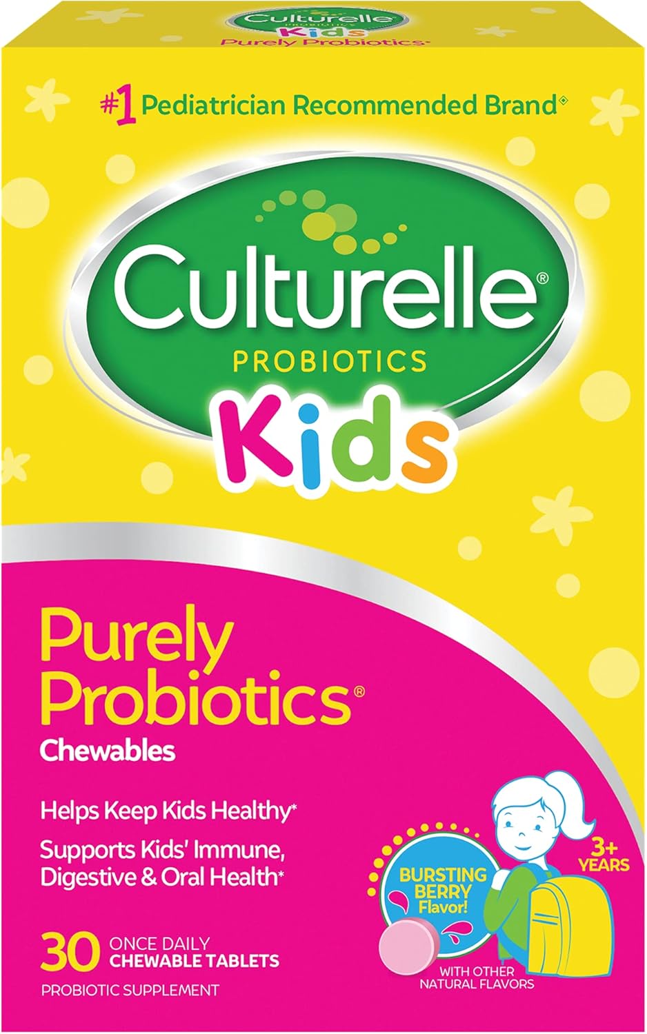 Probiotic Gummies for Kids and Adults - Berry Flavor, 30 Kids & 52 Men & Women Daily Chewables, Ages 3+
