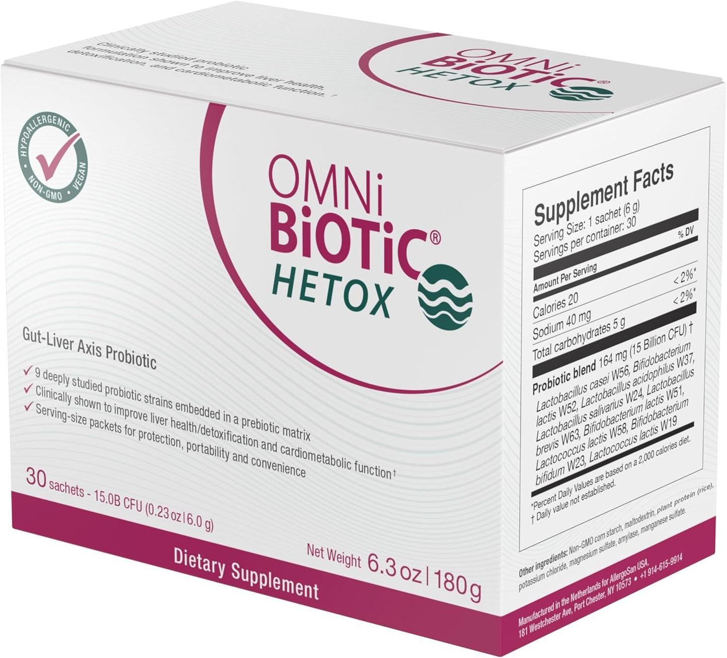 Probiotic Liver Detox Supplement with Bifidobacterium & Lactobacillus - Hypoallergenic Gut-Liver Support for Men and Women - Non-GMO Cleanse