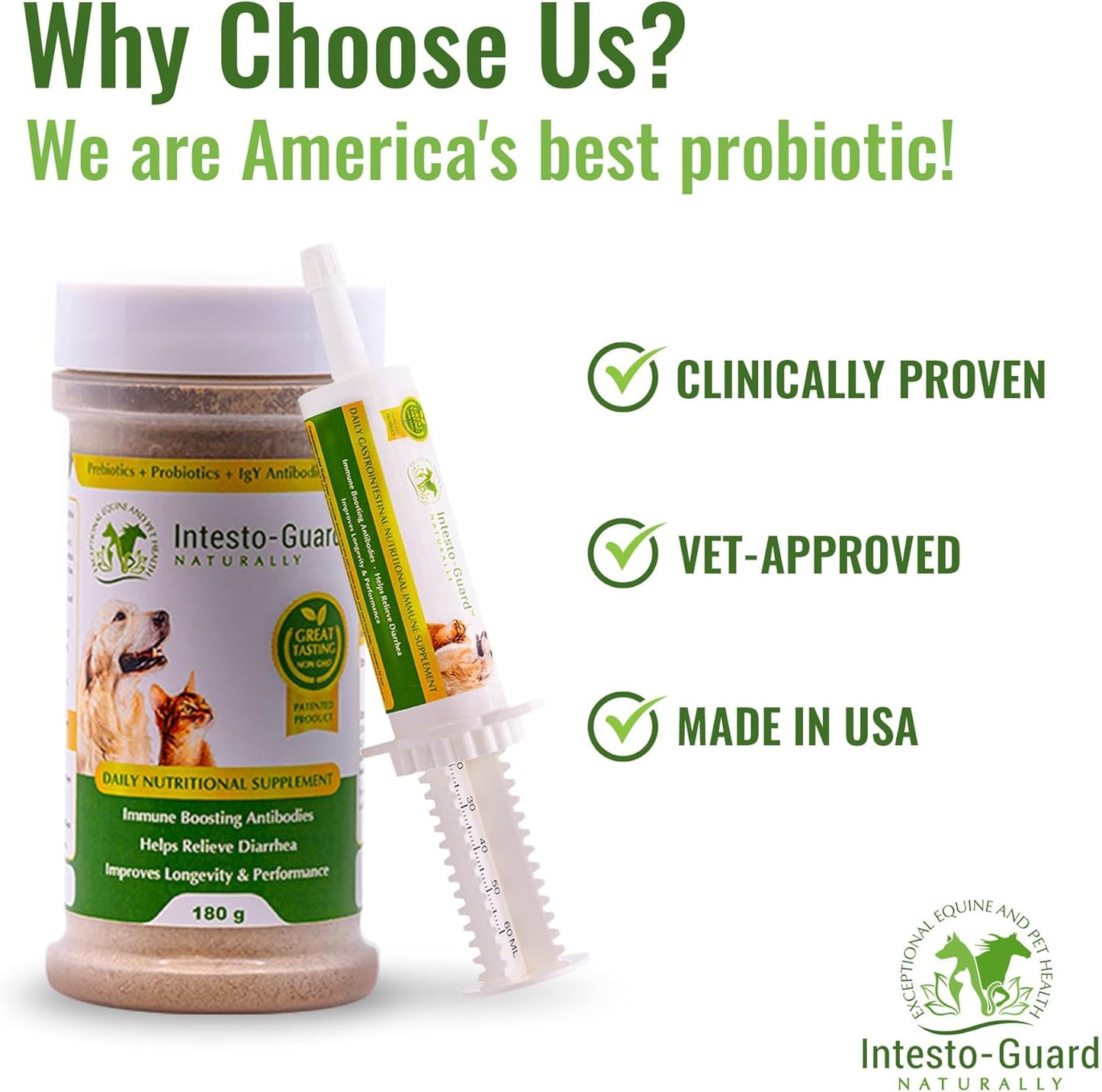 Probiotic Powder for Dogs & Cats: Supports Digestive Health, Immunity, and Gut Flora - 90 Scoops (180G)