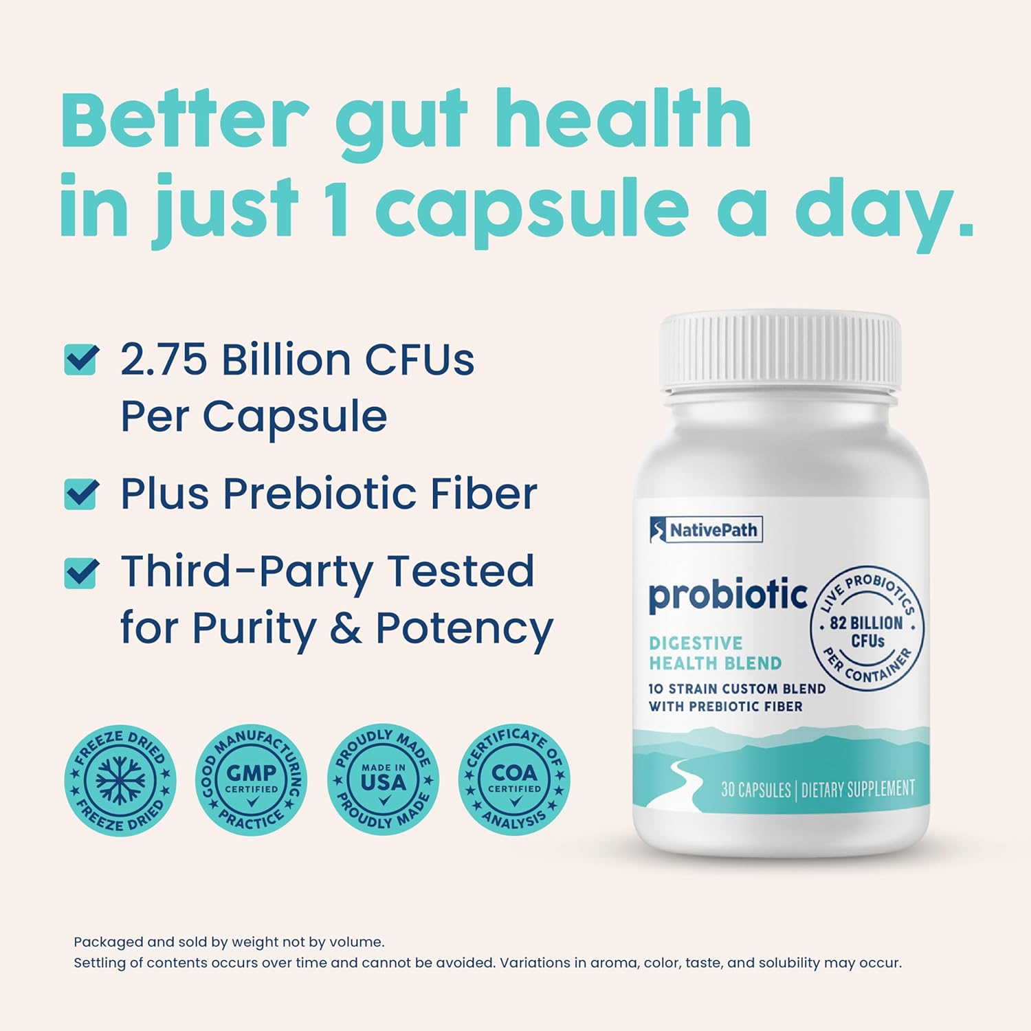 Probiotic Prime for Bone Health - 30 Billion CFU Probiotic Formula