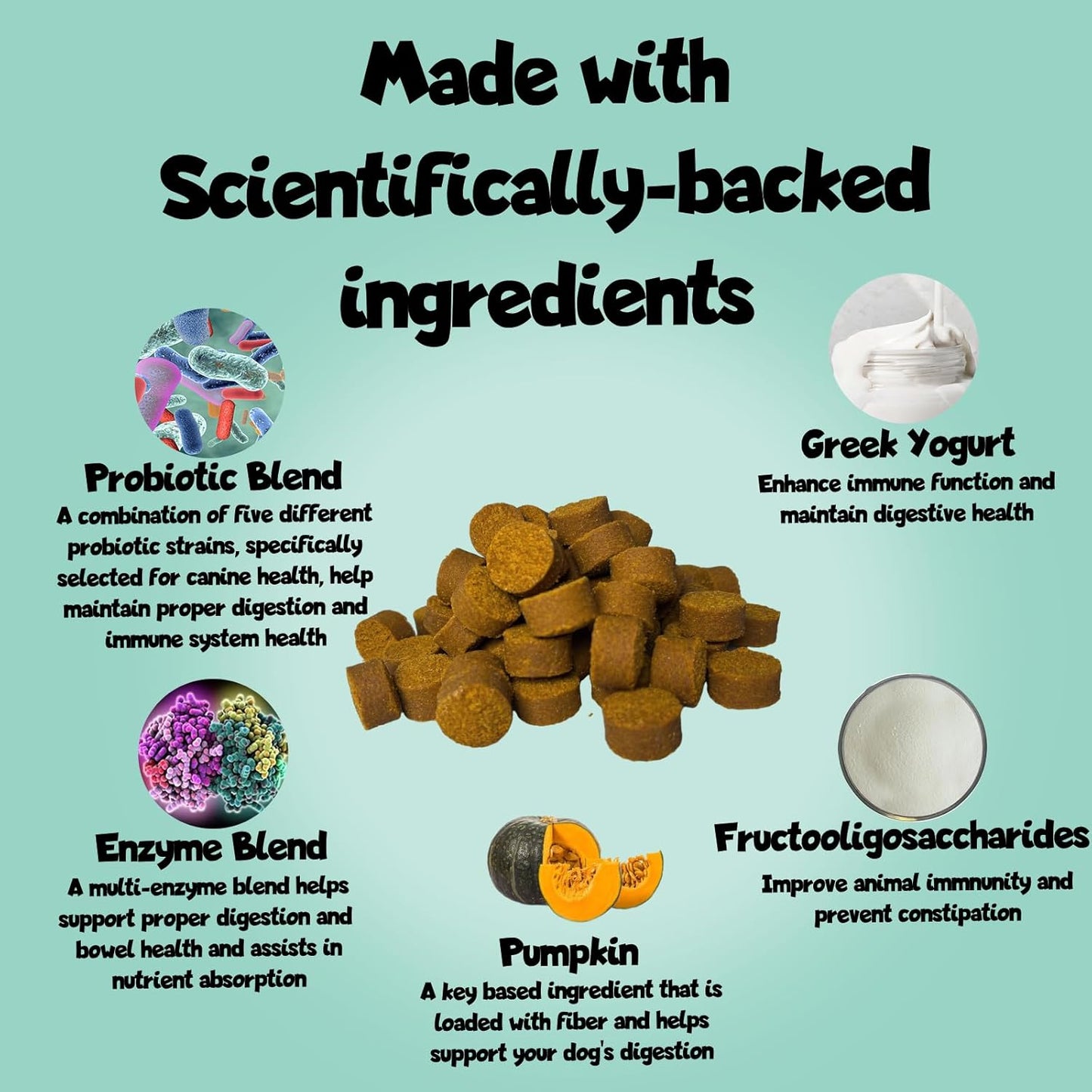 Probiotic Soft Chews for Dogs - Promotes Digestive Health, Allergy Relief, & Immune Function - Supports Gut Health and Reduces Itchy Skin - Suitable for Puppies & Adults