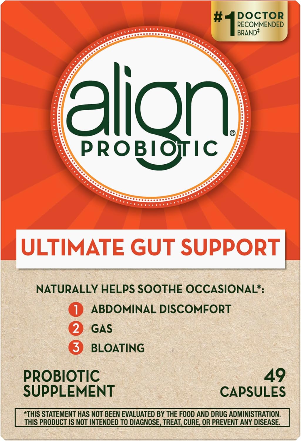 Probiotic Supplement Capsules 49 Count - Align Brand (Packaging Variations)