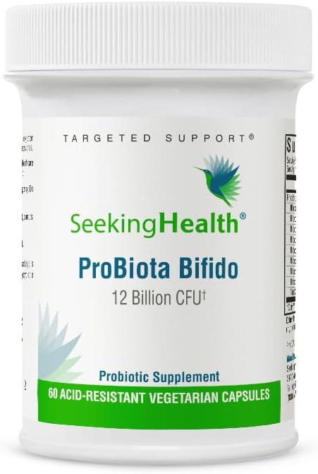 Probiotic Supplement for Digestive Health - Seeking Health ProBiota Bifidobacterium, 60 Capsules, Vegan and Vegetarian-Friendly, Supports Colon Health and Immune System