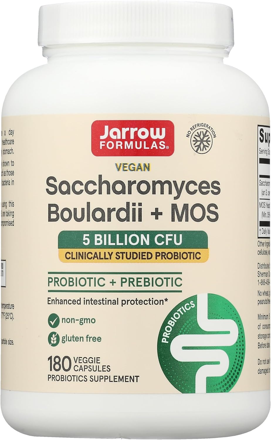Probiotic Supplement with 15 Billion CFU for Gut Health: Jarrow Formulas Jarro-Dophilus EPS + MOS Formula