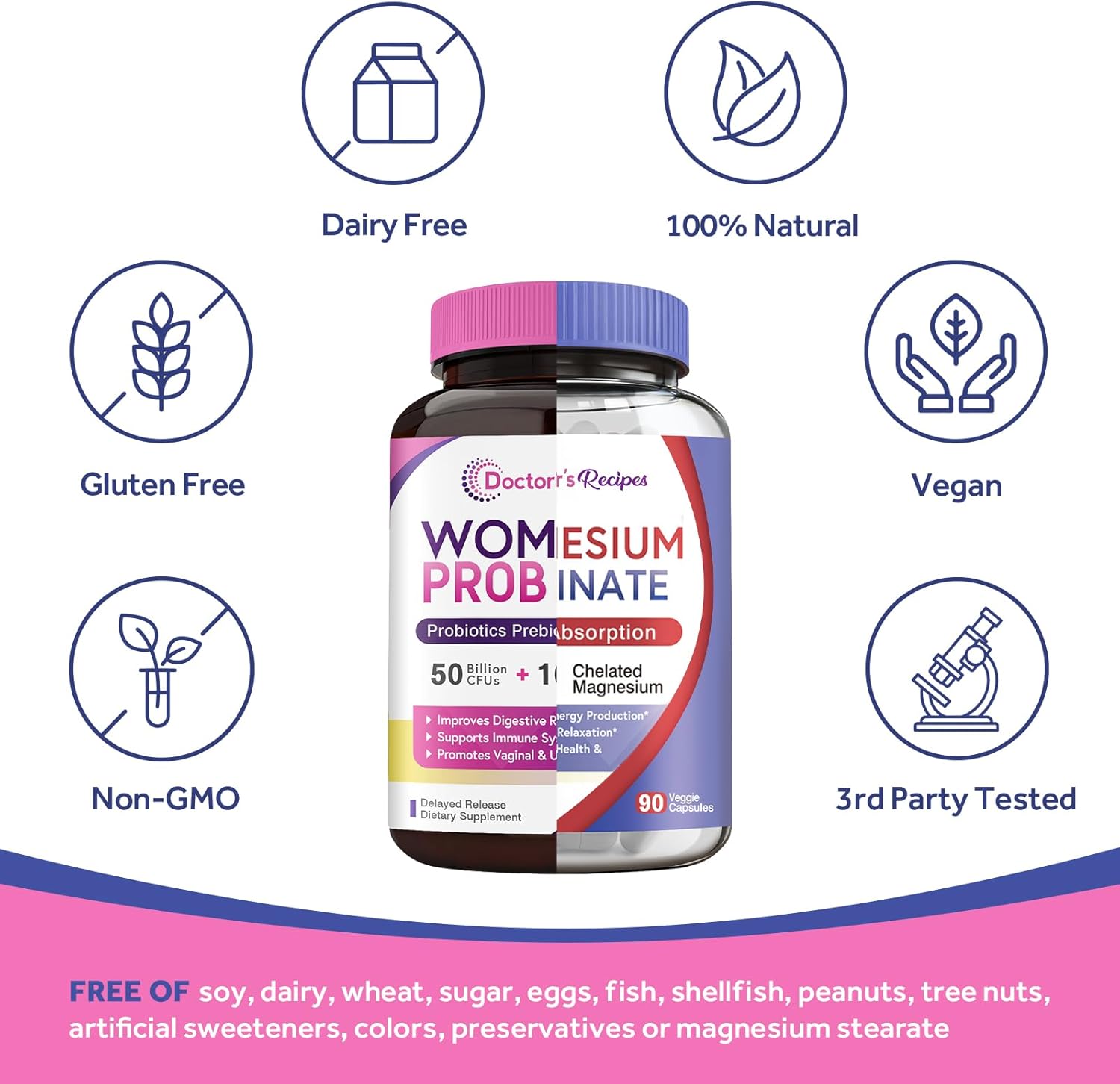 Probiotics and Magnesium Glycinate Bundle for Gut Health & Muscle Function Support