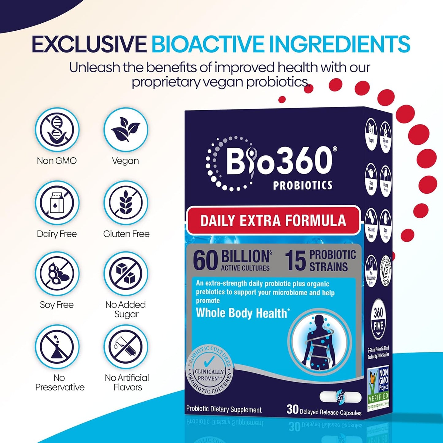 Probiotics Bundle for Cognitive & Brain Health, Memory & Focus Support, Gut Health & Digestion, 60 Vegan Supplements