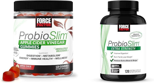 ProbiSlim Apple Cider Vinegar Gummies with LactoSpore Probiotics - Extra Strength 30 Billion CFUs for Women and Men