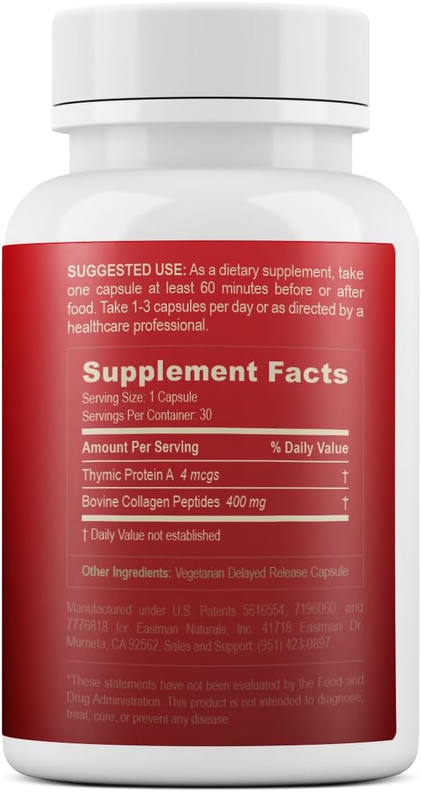 ProBoost 4 McG Thymic Protein A Capsules with Collagen Peptides - Natural Immune & Joint Health - 30 Capsules