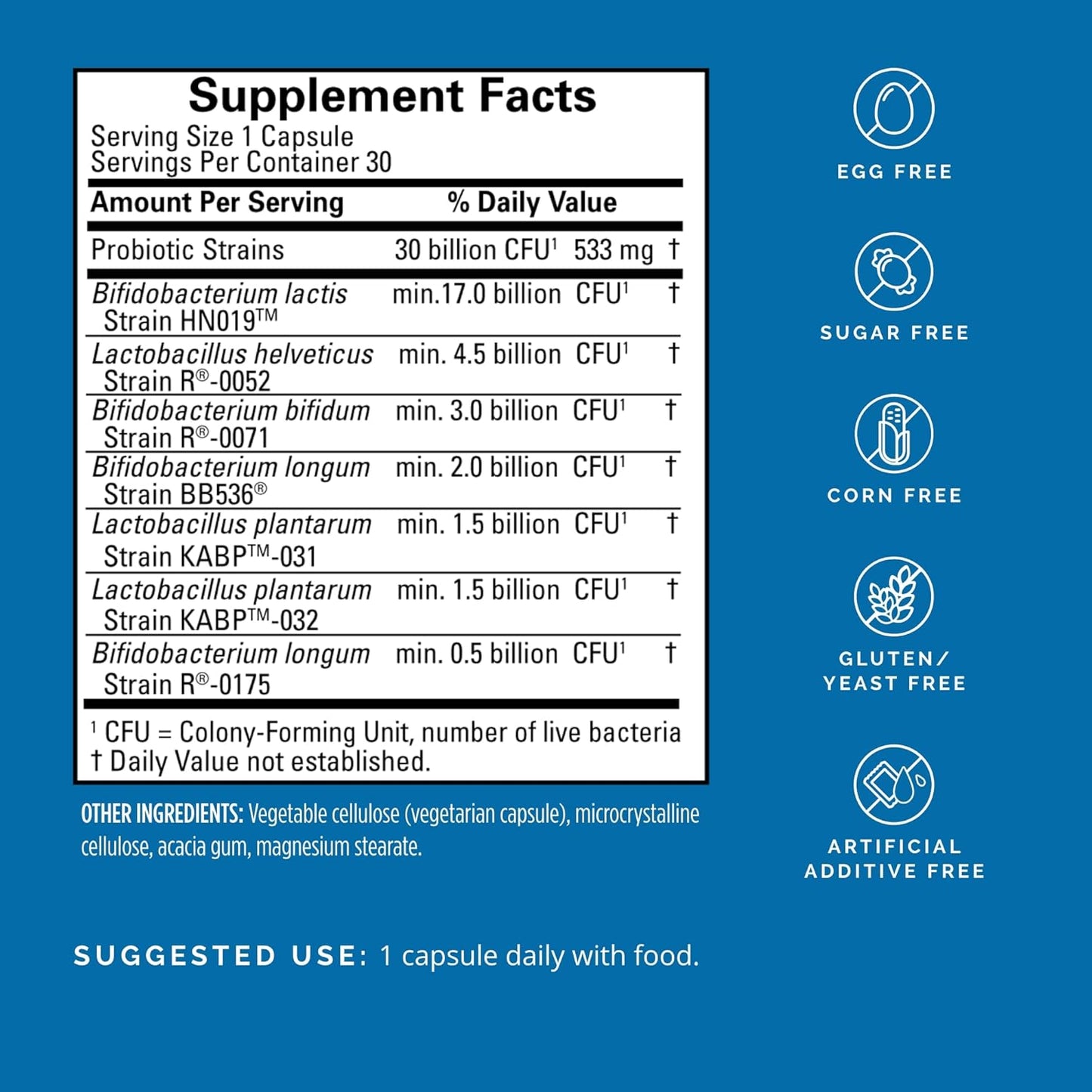 ProBrainBiotics MAX by Dr. Amen BrainMD - 30 Capsules - Brain, Immune & Gut Health Probiotics - Gluten-Free - 30 Servings