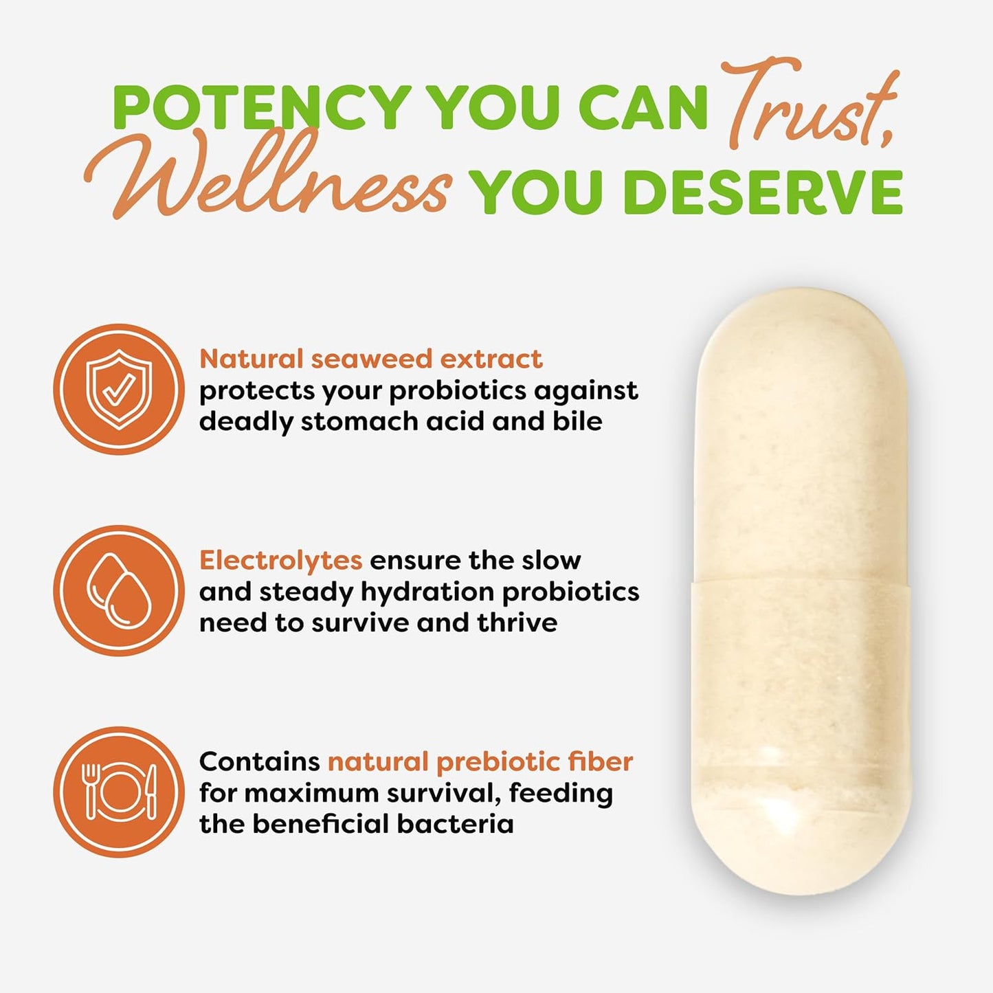 Probulin Total Care Probiotic Supplement for Daily Gut, Digestive, and Immune Health - 20 Billion CFU Capsules for Men and Women, Vegan - 30 Count Bottle