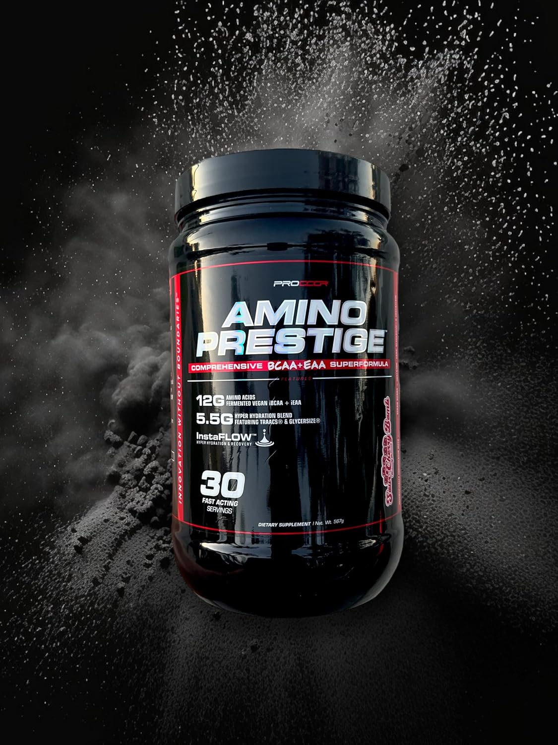 PROCCOR Amino Prestige: Vegan/Fermented iBCAA & iEAA IntraWorkout Formula - Blueberry Mojito Flavor - 30 Servings