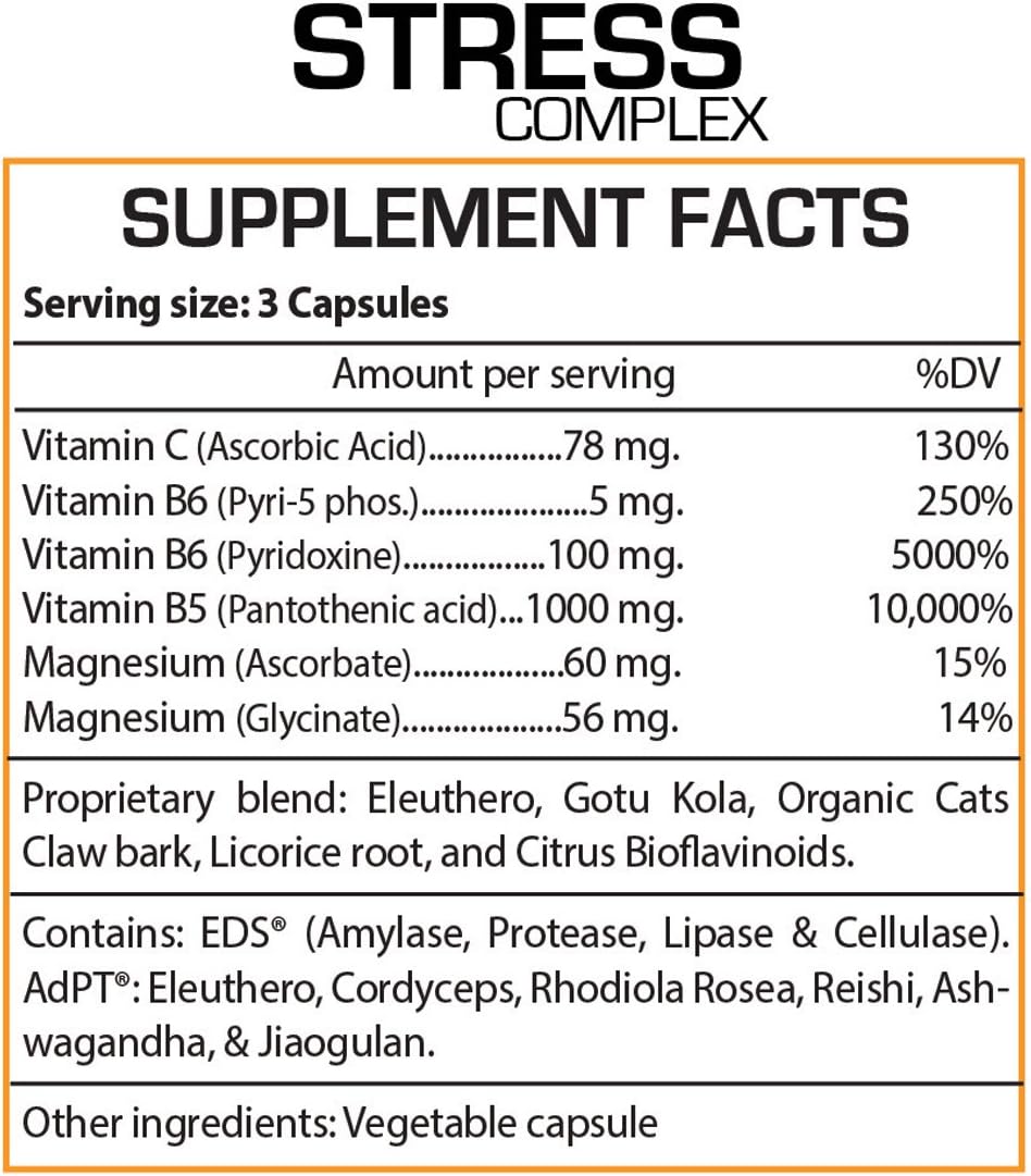 Professional Botanicals Stress Complex - 60 Vegetarian Capsules for Stress, Energy, and Mood Support