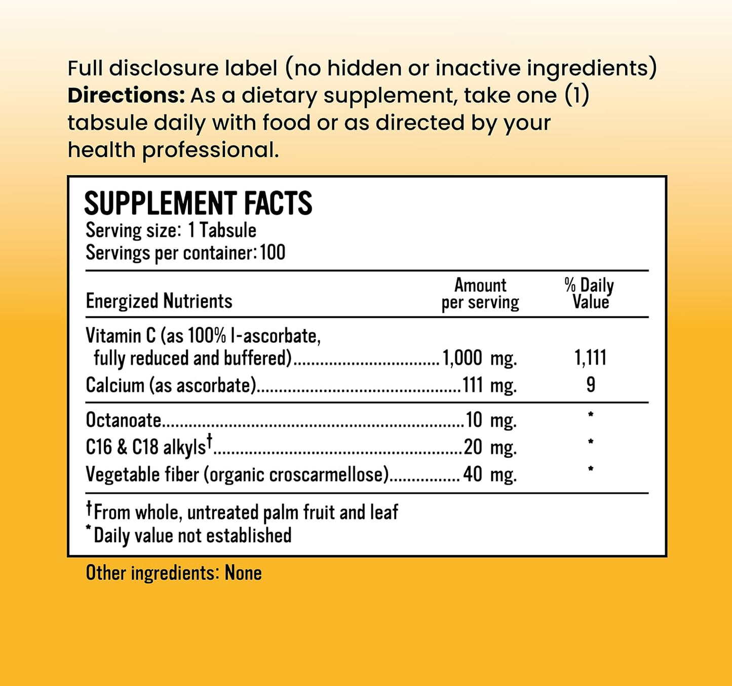 Professional Grade Alkalini-C Tabs with 1000 MG L-Ascorbate for Alkaline Wellness | GMO-Free | Corn-Free | Alkalizing Nutrients