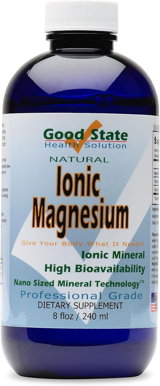 Professional Grade Ionic Magnesium Supplement - Natural Nano Mineral Technology - Supports Healthy Enzyme Reactions - 96 Servings - 8 oz Bottle