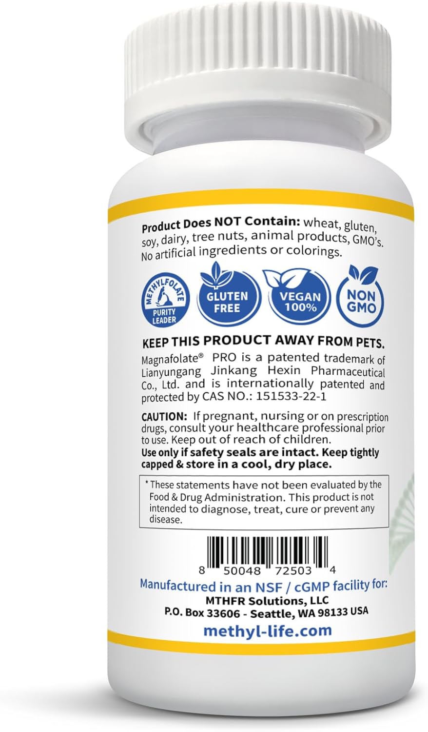 Professional Strength Methyl-Life L-Methylfolate Tablets - 2.5 mg, 90 Chewable Tablets, Natural Mint Flavor