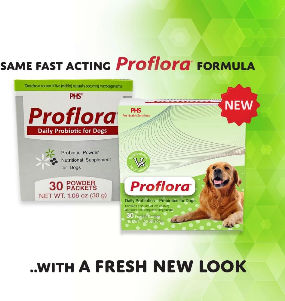 Proflora Probiotics for Dogs: Gut Health & Immune Support, Easy Digestive Care (30 Packets)
