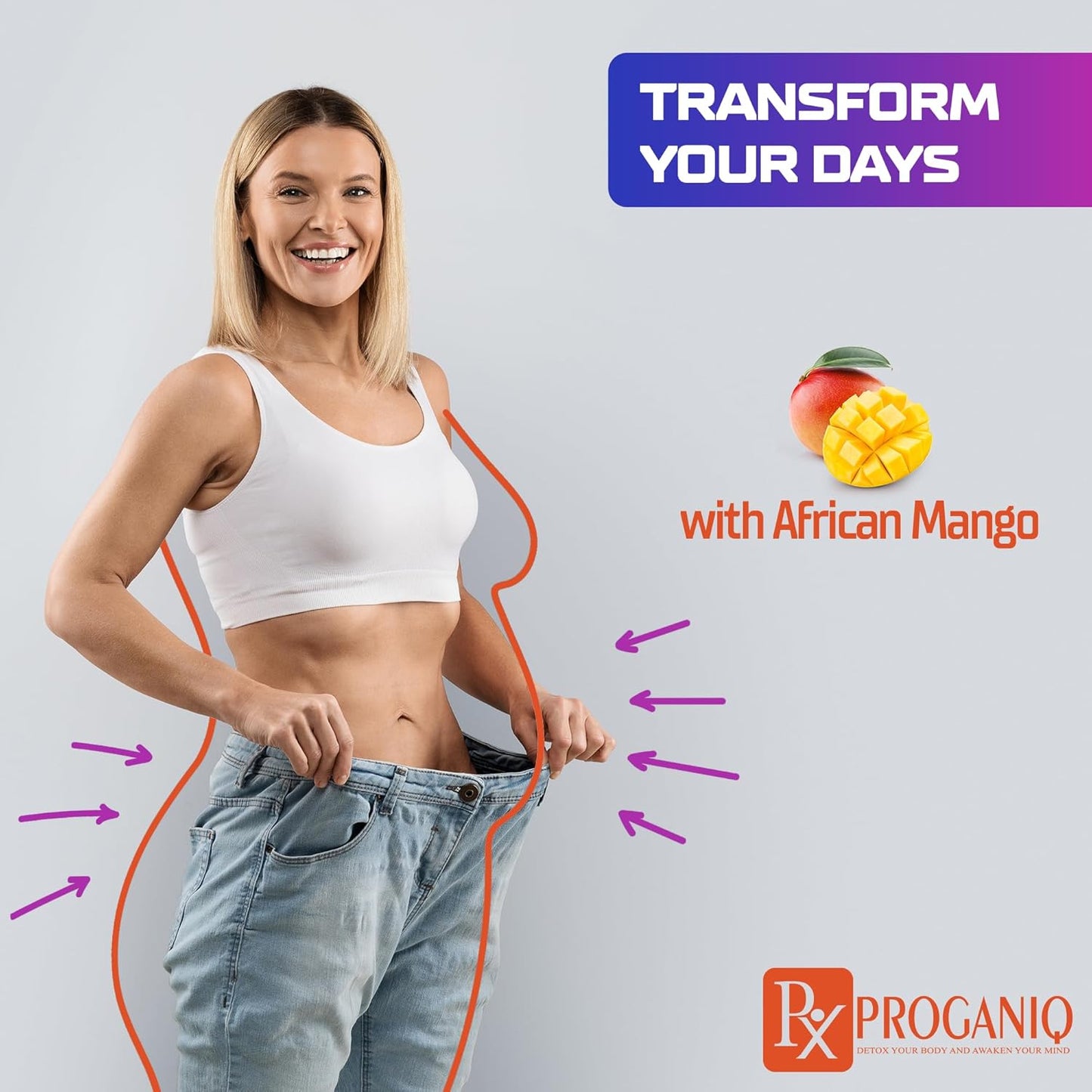 ProganIQ Detox & Mind Awakening Drops - Advanced Weight Management with African Mango - Hormone Free - Made in USA - 30 Day Supply