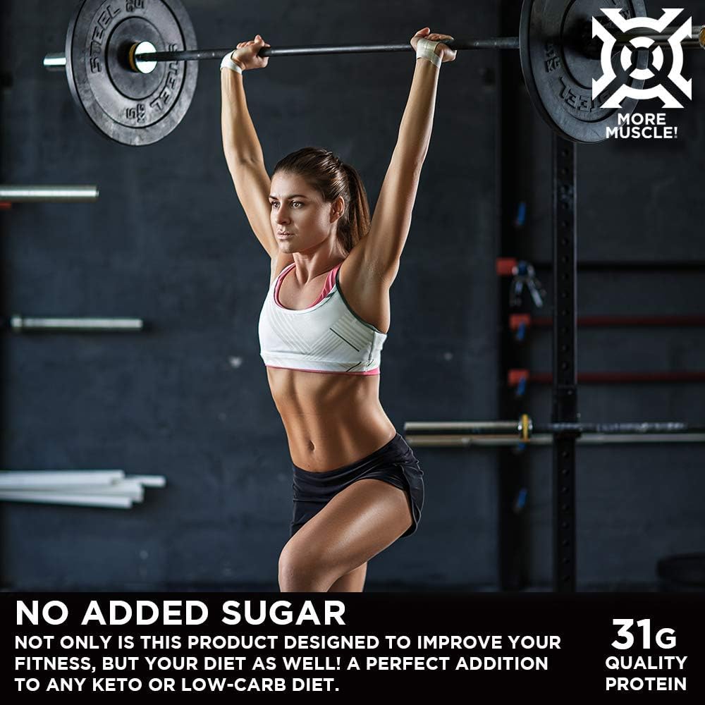 Progenex® More Muscle: Vanilla Cream Hydrolyzed Whey Protein Isolate Powder - No Added Sugar, Ideal for Lean Muscle Gain, Low Carb, High Protein Shake for Women & Men - 25 Servings