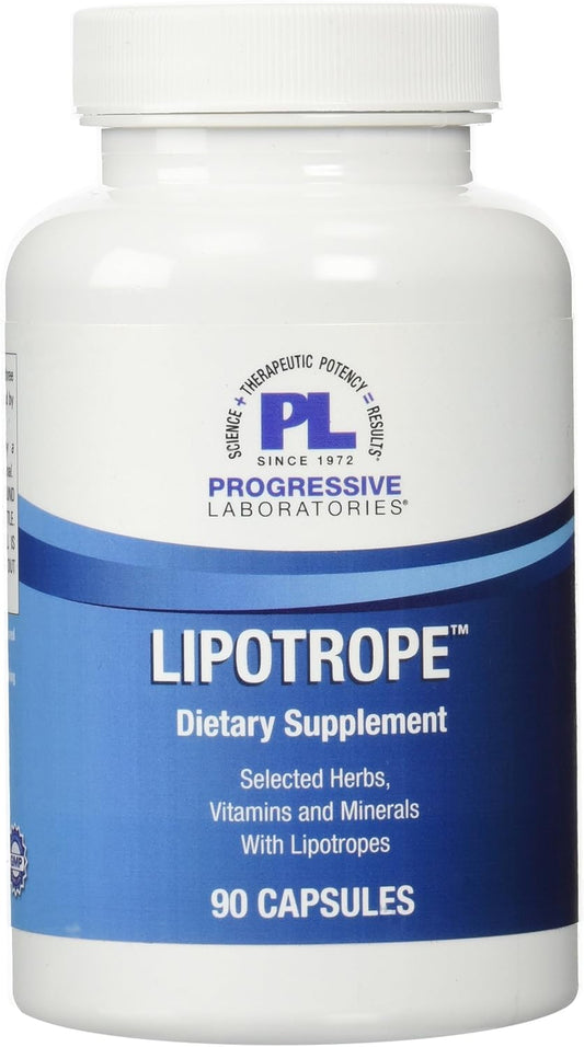Progressive Laboratories Lipotrope Supplement - 90 Count Bottle for Weight Management and Liver Health