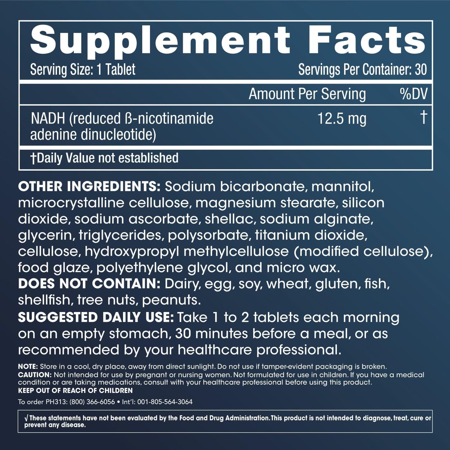 ProHealth Energy NADH Supplement 12.5mg - 60 Tablets (2 Pack) for Cellular Health and Energy Boost