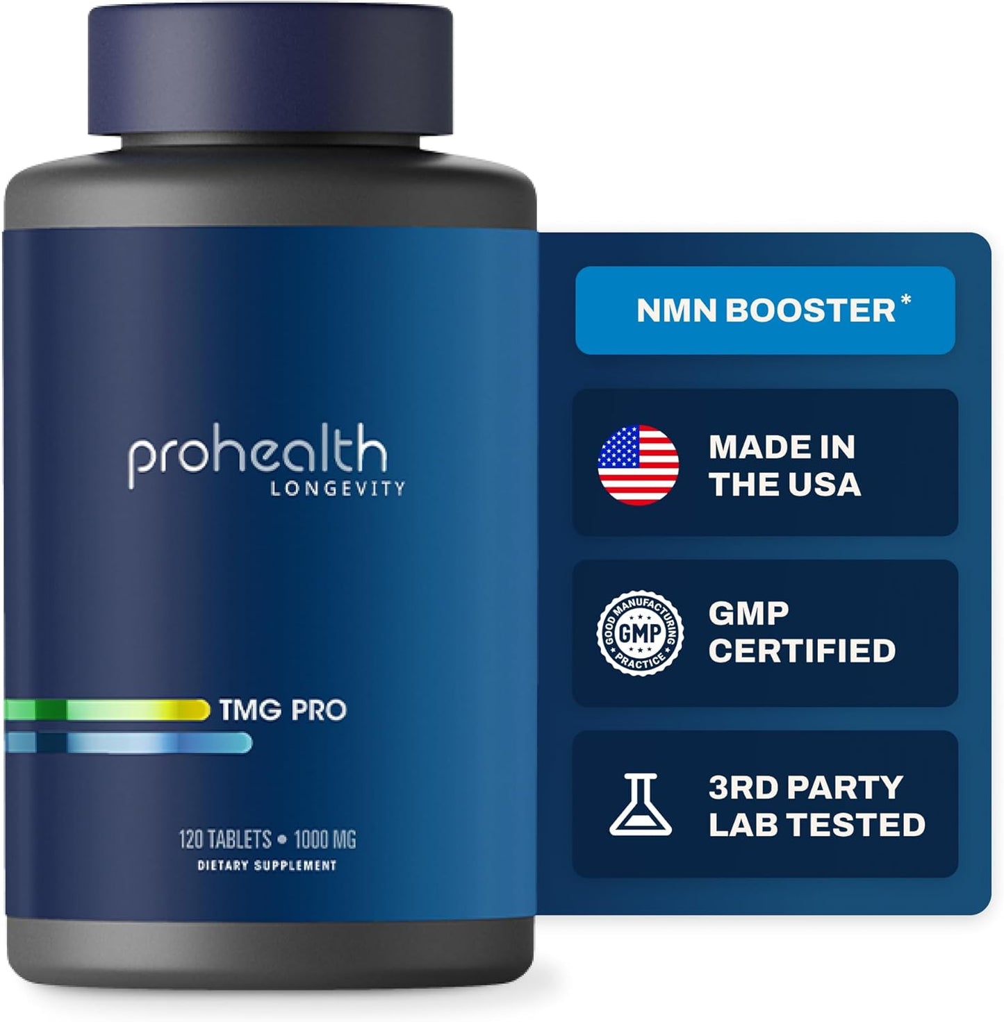 ProHealth Longevity TMG Supplements - Betaine Anhydrous Tablets 1,000mg for Methylation Support - 120 Count Pack