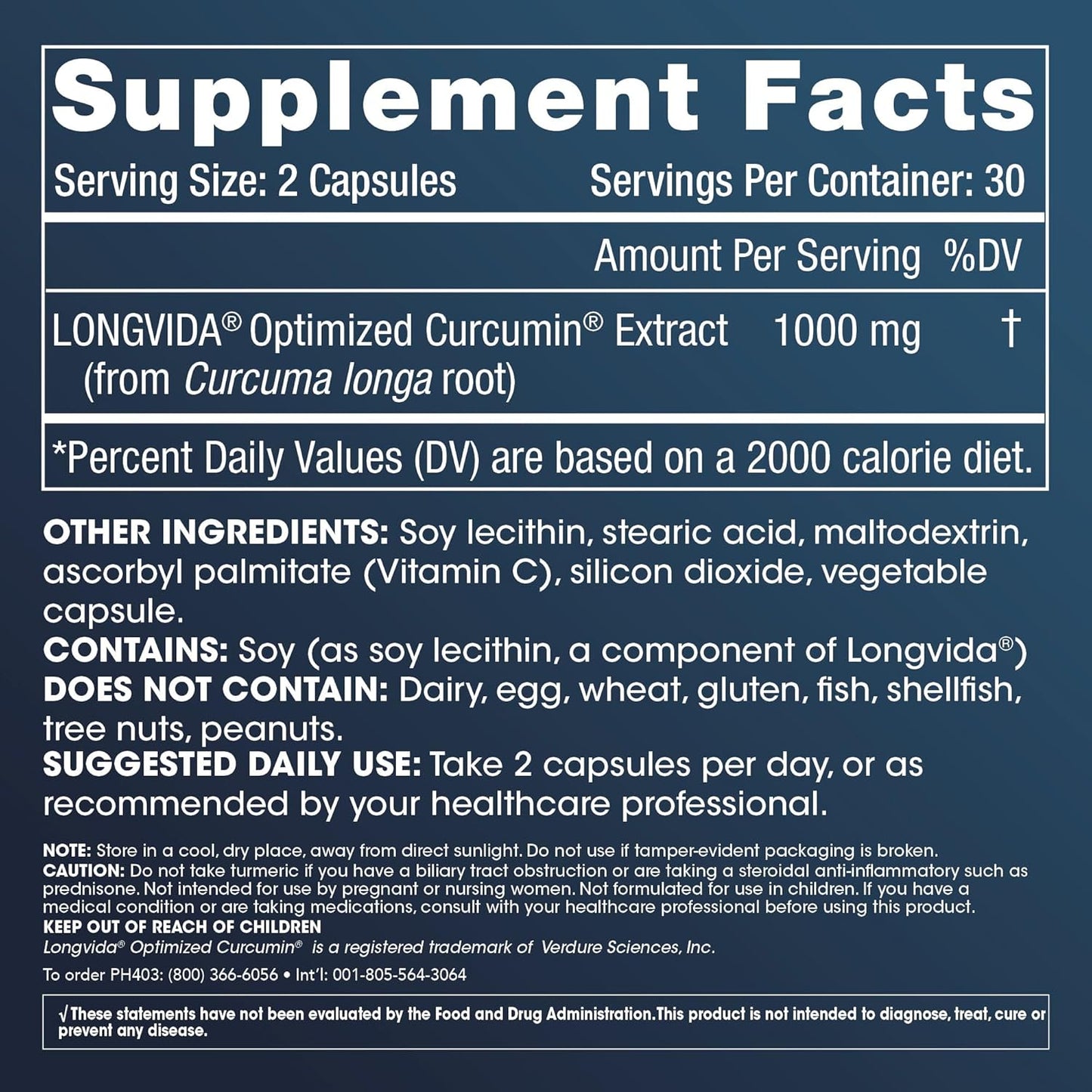 ProHealth Longvida Curcumin Supplement: 1000mg per Serving - 6 Pack of 60 Capsules - High Bioavailability Formula by Neuroscientists