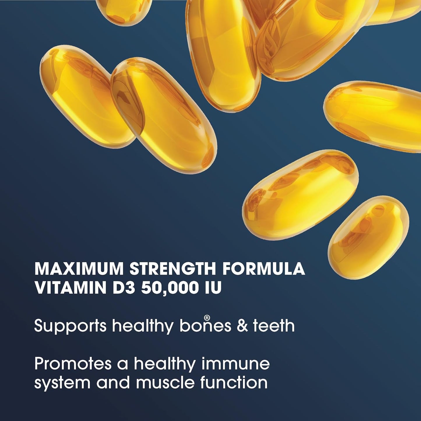 ProHealth Vitamin D3 50,000 IU Softgels for Strong Bones and Immune Support - Gluten Free