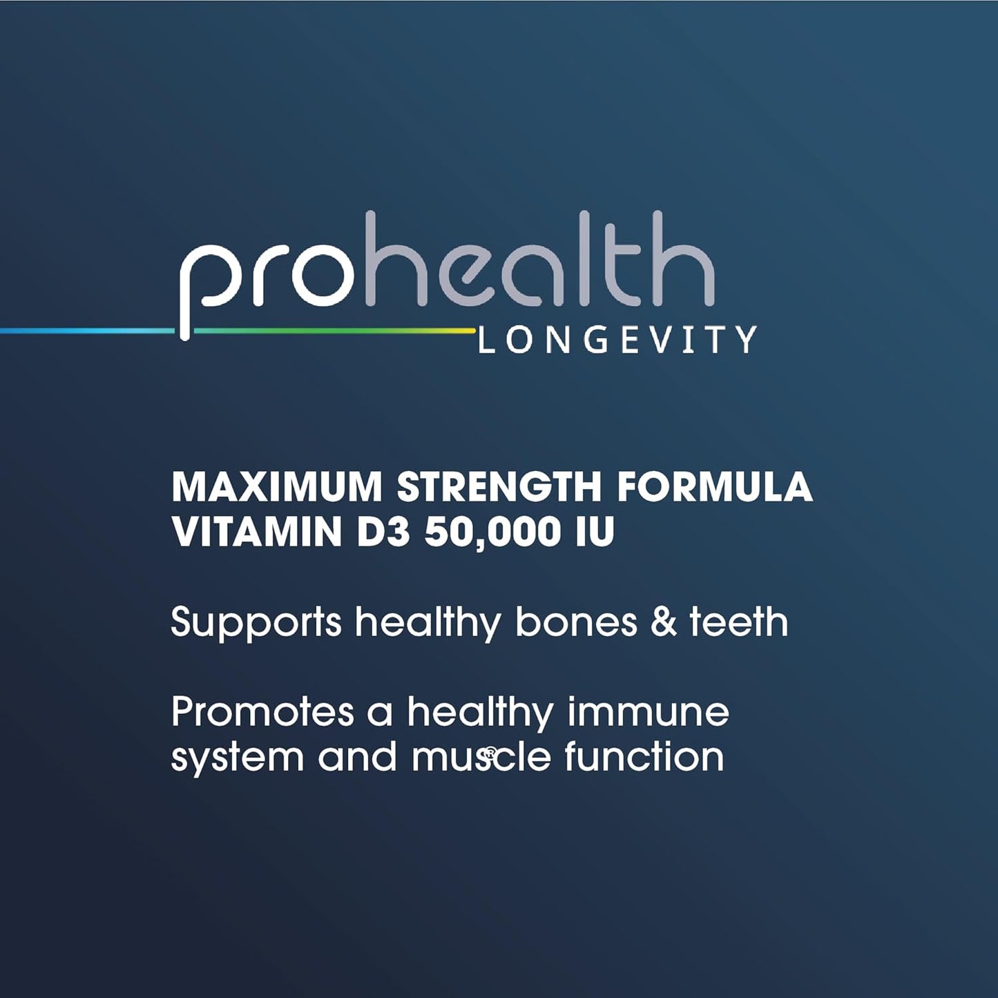 ProHealth Vitamin D3 50,000 IU Softgels for Strong Bones and Immune Support - Gluten Free