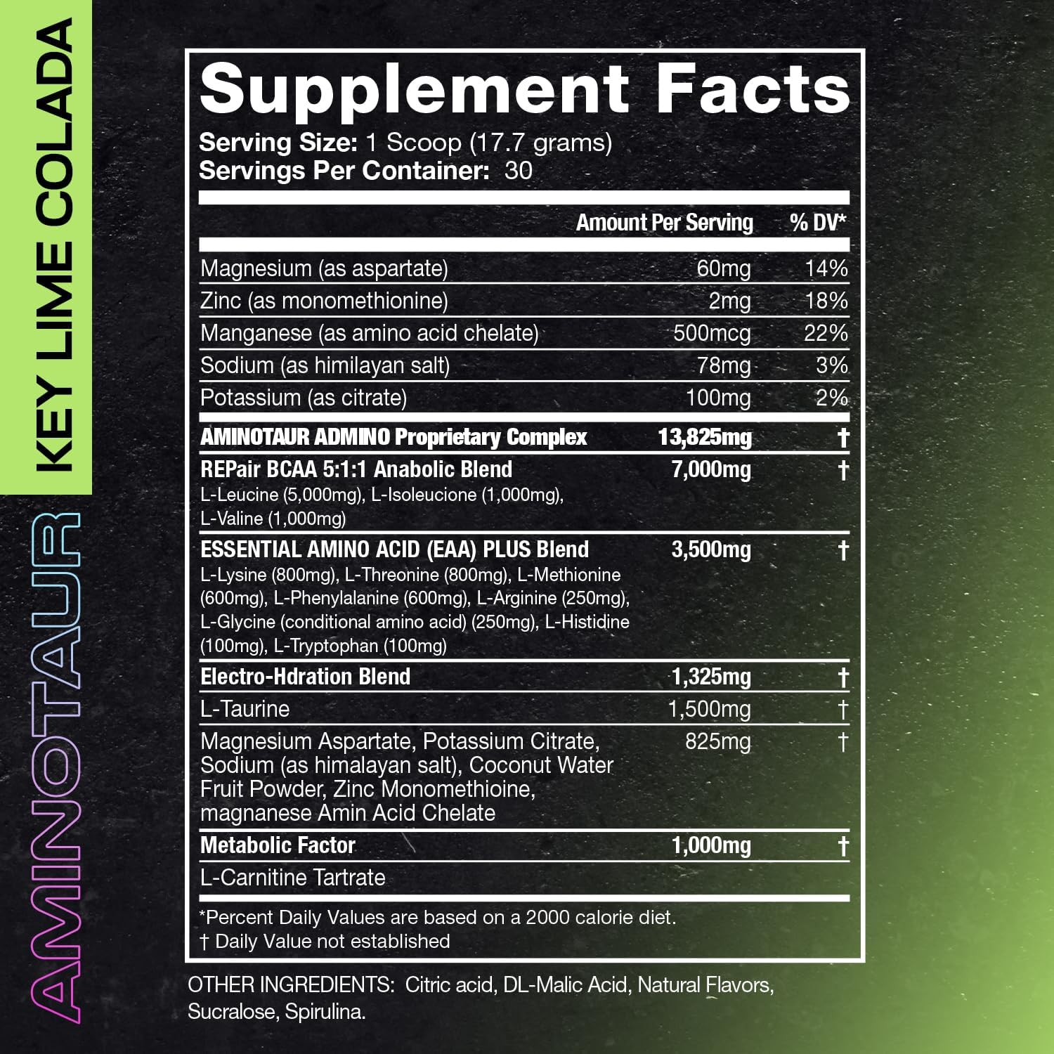 Project AD Aminotaur Energy Powder - Amino Acids with BCAAs, Pre Workout, Amino Energy, Keto Friendly, Coffee Extract (Key Lime Colada)