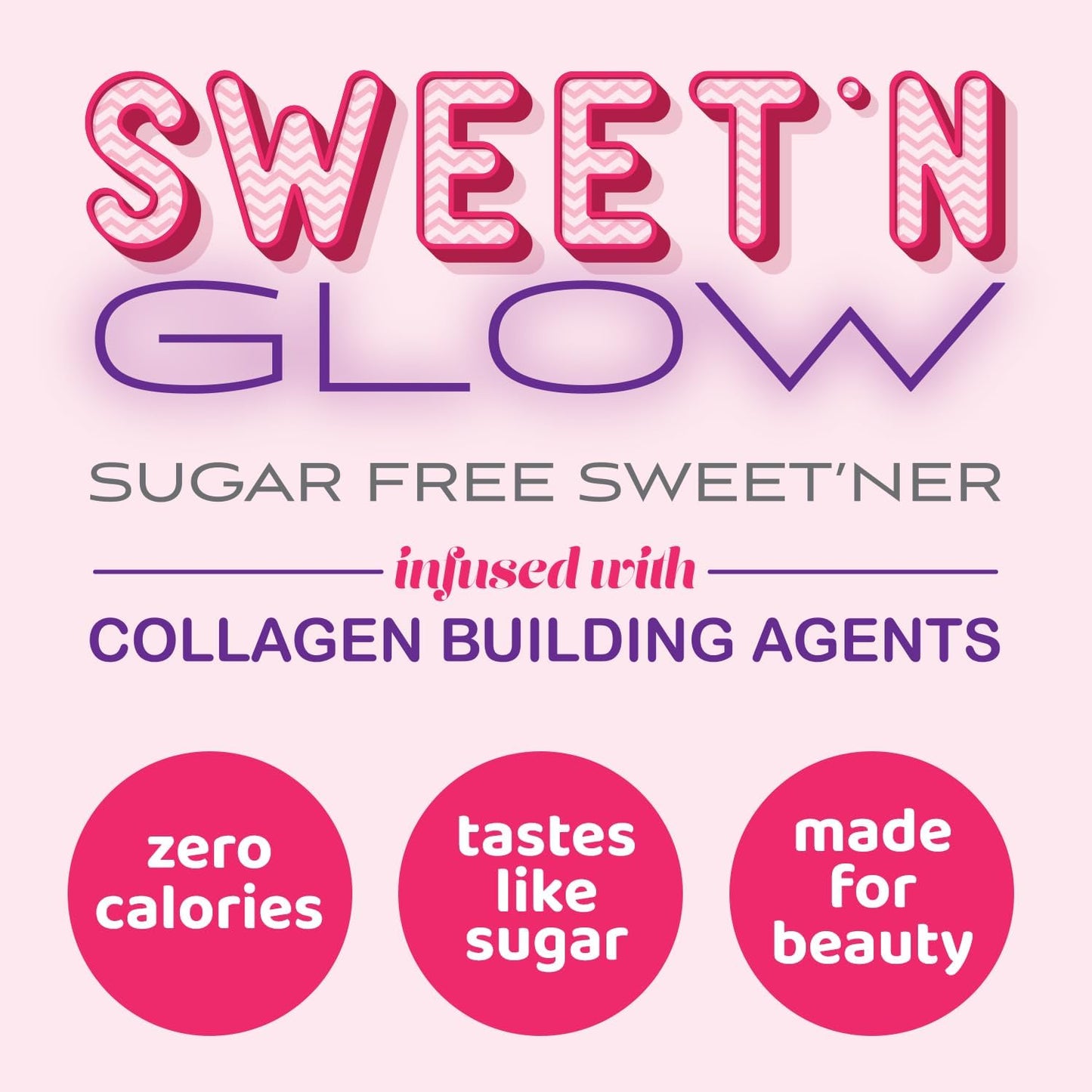 Project Ad Sweet'N Glow Zero Calorie Sugar Free Sweetener with Collagen Building Agents - 30 Servings, Unflavored - BoostGo Australia