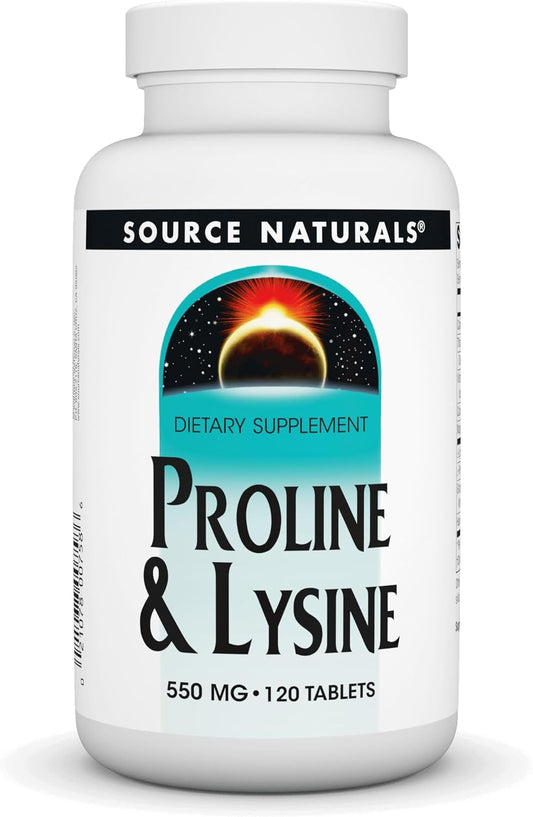 Proline & Lysine Supplement by Source Naturals - 550 mg, 120 Tablets