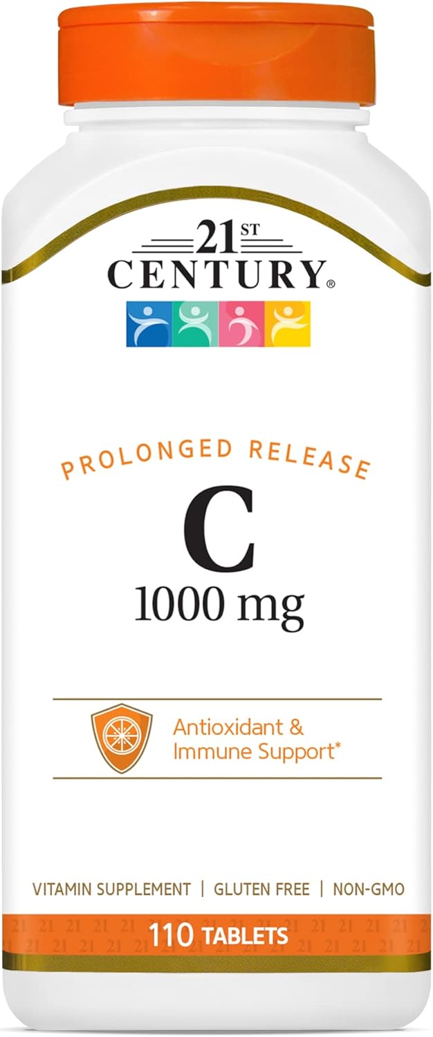 Prolonged Release Vitamin C Tablets 1000mg - 110 Count in 21st Century