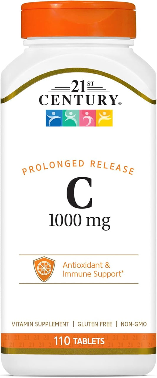 Prolonged Release Vitamin C Tablets 1000mg - 110 Count in 21st Century