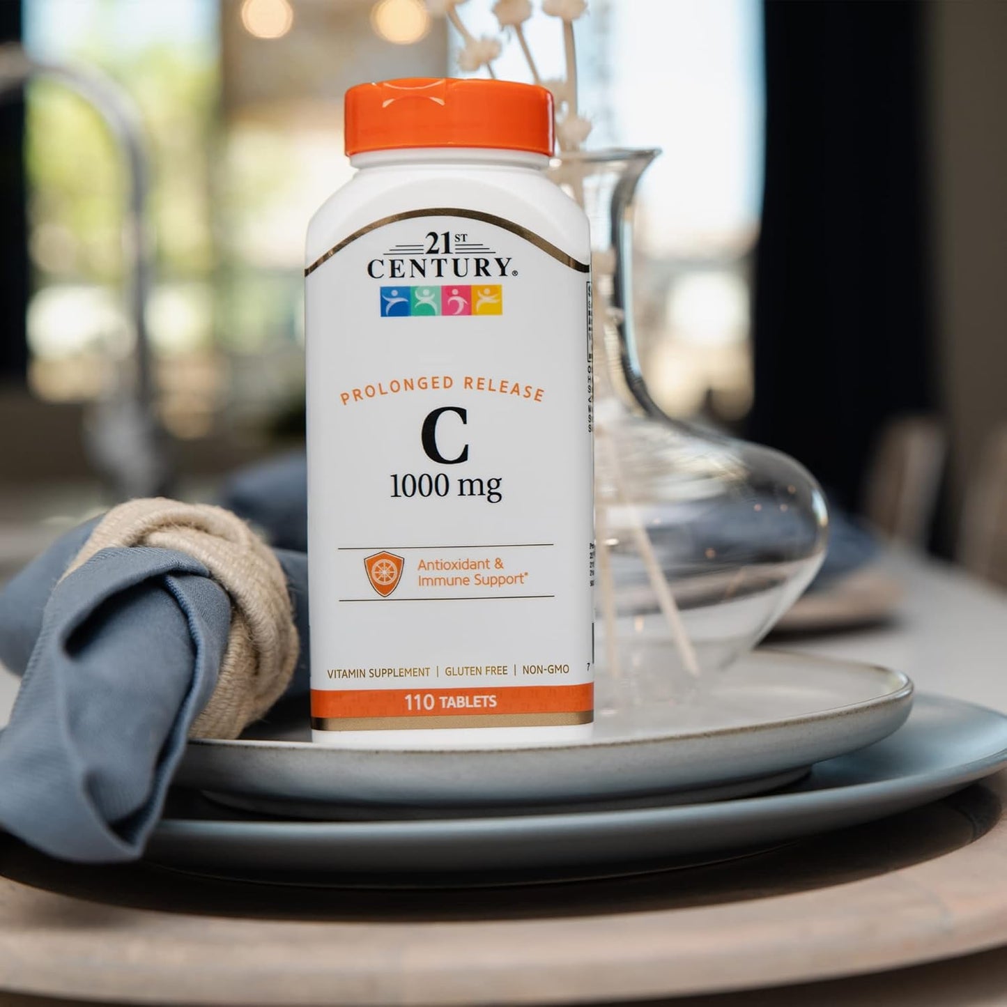 Prolonged Release Vitamin C Tablets 1000mg - 110 Count in 21st Century