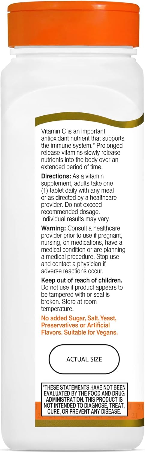 Prolonged Release Vitamin C Tablets 1000mg - 110 Count in 21st Century