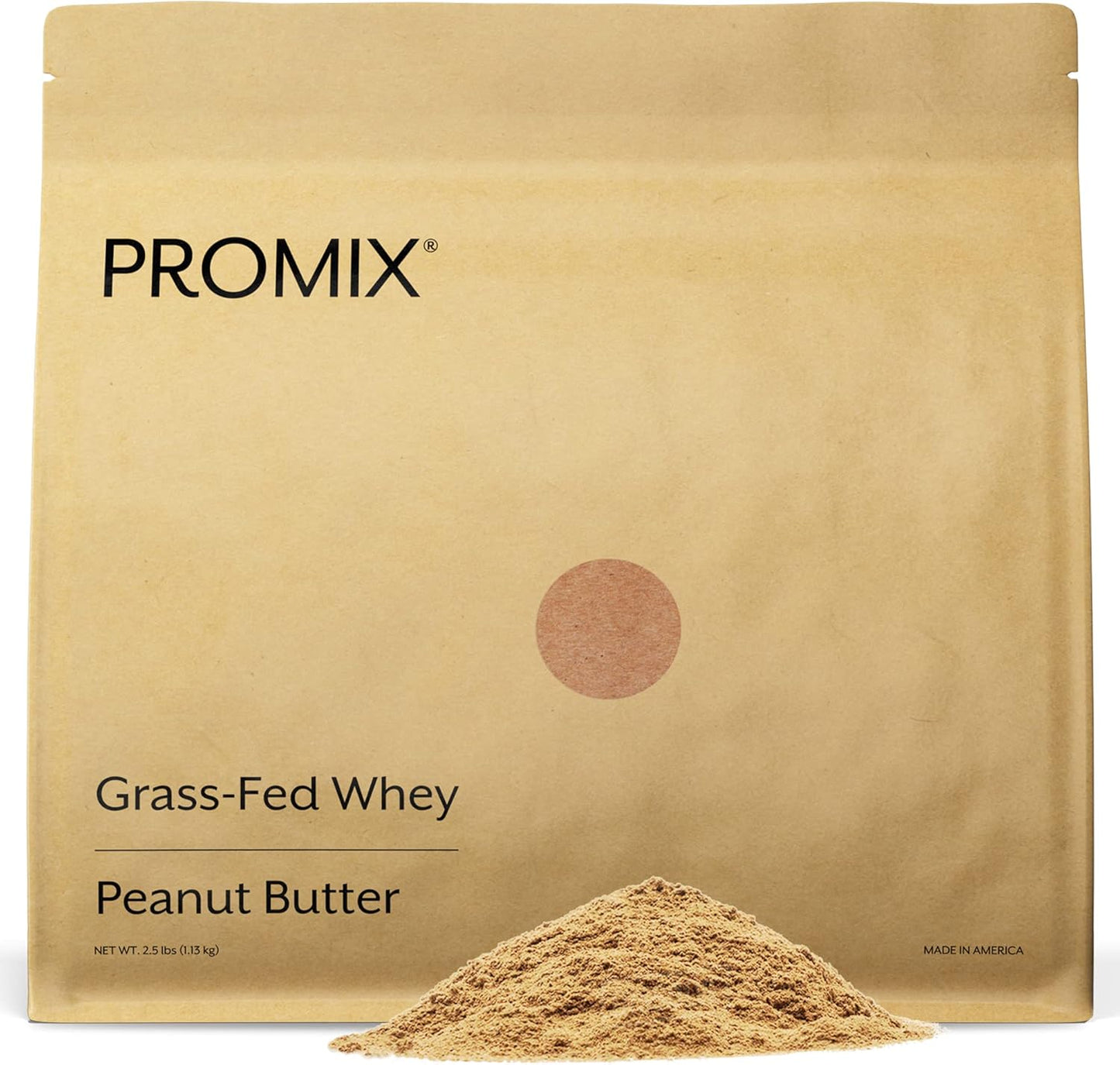 ProMix Nutrition Grass-Fed Whey Protein Powder, Peanut Butter Flavor - 2.5lb Bulk - 100% All Natural - Ideal for Post-Workout Shakes, Smoothies, Baking - Gluten-Free & Keto-Friendly