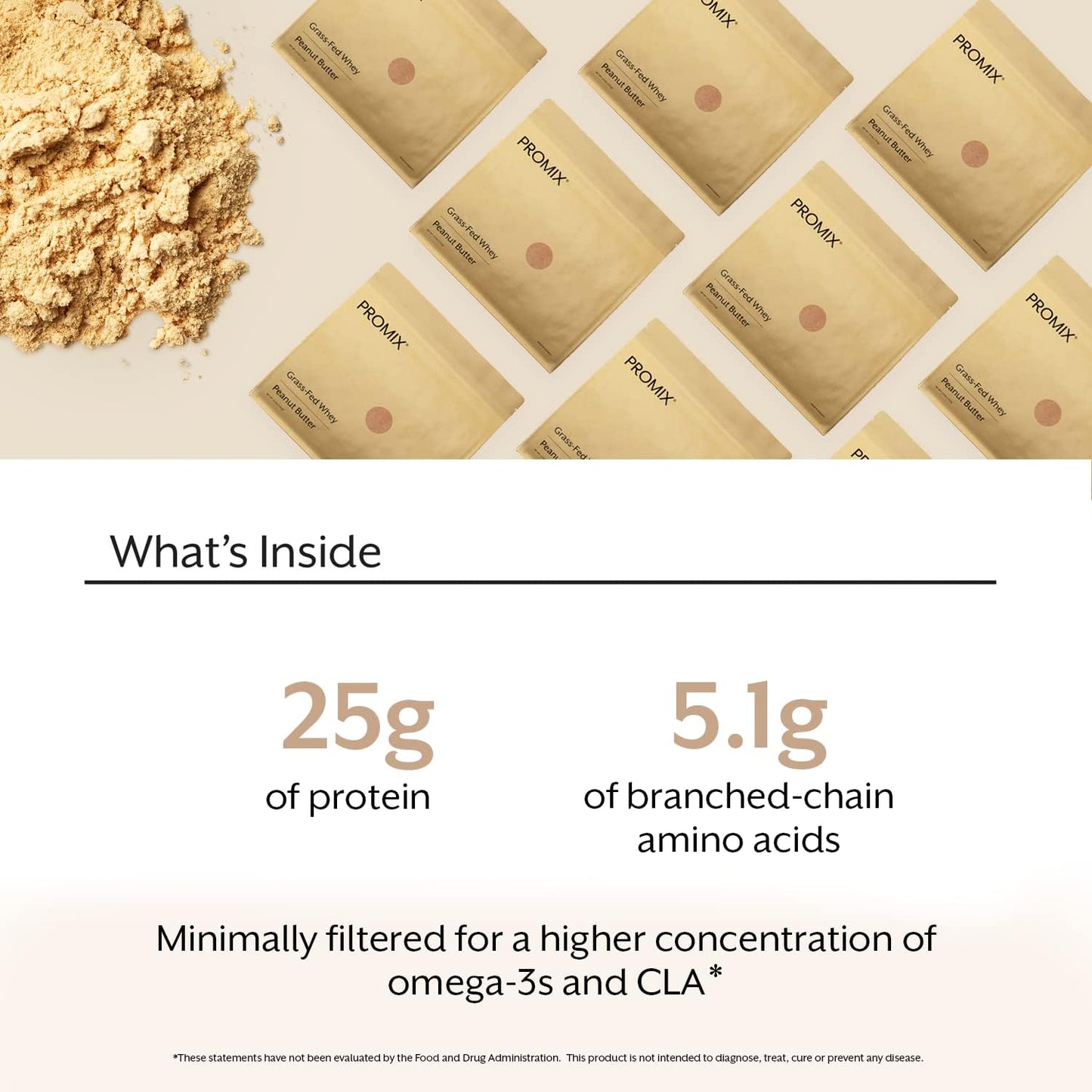 Promix Nutrition Grass-Fed Whey Protein Powder, Peanut Butter Flavor - 5lb Bulk, 100% All Natural for Post-Workout Shakes, Smoothies, Baking, and Cooking - Gluten-Free & Keto-Friendly
